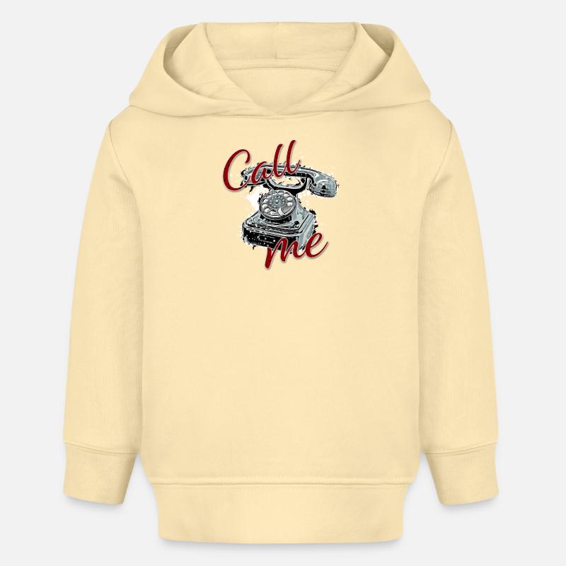 Appelle-moi!!! - Sweat à capuche bébé bio Stanley/Stella - crème