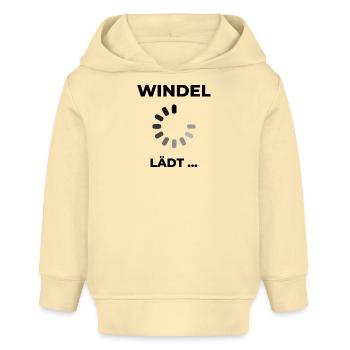Windel lädt - Baby Organic Hoodie Baby Cruiser von Stanley/Stella - Creme - Vorne