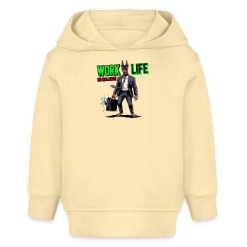 Arbeitsleben Kein Gleichgewicht Hund - Baby Organic Hoodie Baby Cruiser von Stanley/Stella - Creme - Vorne