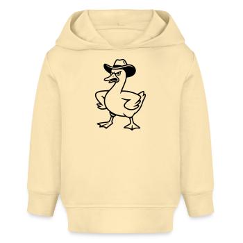Lustige wütende Gans mit Cowboyhut - Baby Organic Hoodie Baby Cruiser von Stanley/Stella - Creme - Vorne