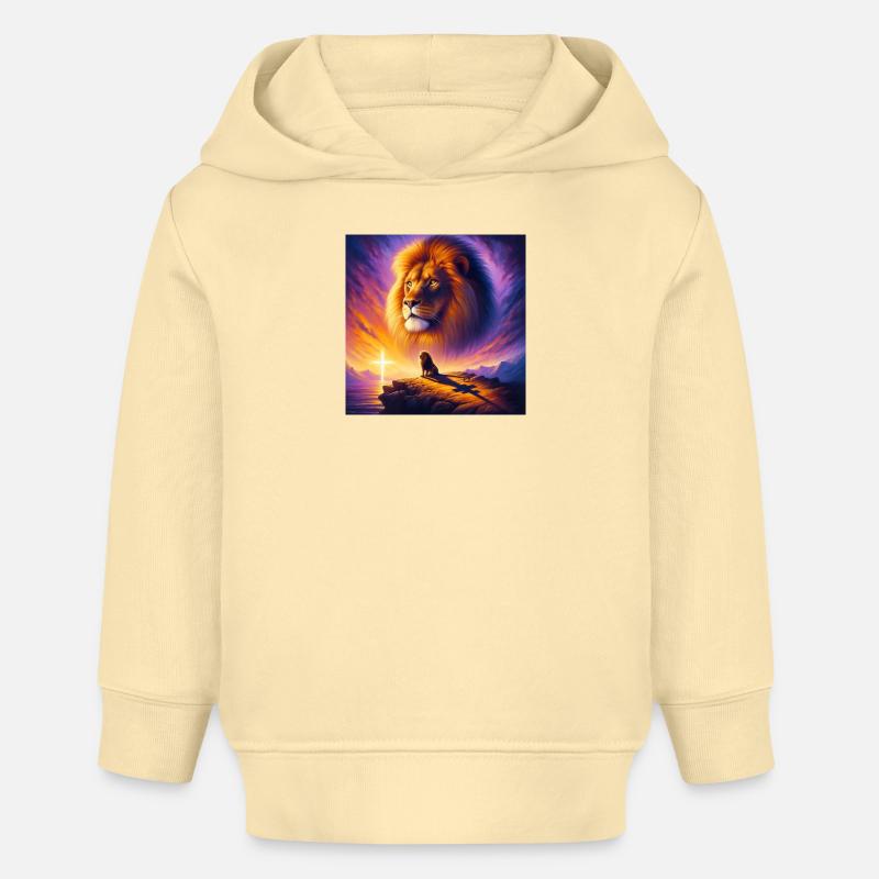 Puissant Lion de Juda 2 - Sweat à capuche bébé bio Stanley/Stella - crème