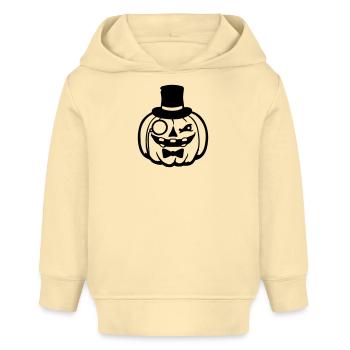 Vornehmer Kürbis Zylinder Monokel Halloween reich - Baby Organic Hoodie Baby Cruiser von Stanley/Stella - Creme - Vorne