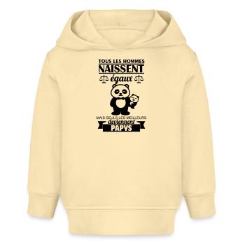 Alle Menschen sind gleich geboren, Opa, Opa, Opa, Opa, Opa - Baby Organic Hoodie Baby Cruiser von Stanley/Stella - Creme - Vorne