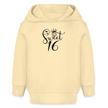 Süßes sechzehn süßes Geschenk zum 16. Geburtstag 16 Jahre alt - Baby Organic Hoodie Baby Cruiser von Stanley/Stella - Creme - Vorne