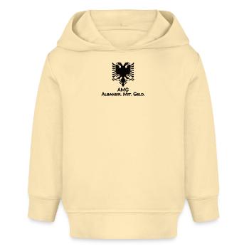 Albanien Flagge "AMG - Albaner mit Geld" - Baby Organic Hoodie Baby Cruiser von Stanley/Stella - Creme - Vorne