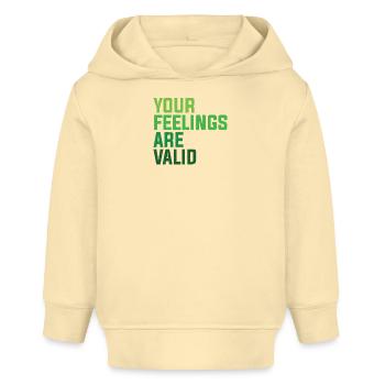 Mental Health Your Feelings Are Valid - Baby Organic Hoodie by Stanley/Stella - cream - Front