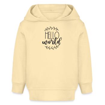 Hello World - Baby Organic Hoodie by Stanley/Stella - cream - Front