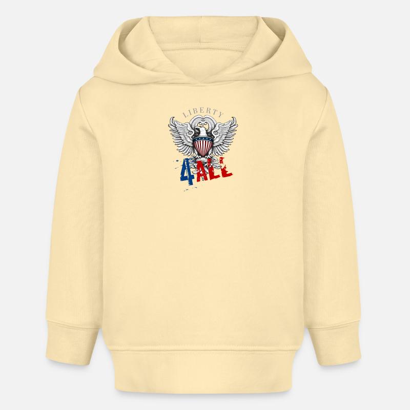 4 juillet - Jour de l’indépendance. Si vous aimez la liberté - Sweat à capuche bébé bio Stanley/Stella - crème