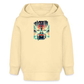 Retour vers le futur 2024 rétro vintage - Sweat à capuche bébé bio Stanley/Stella - crème - Devant