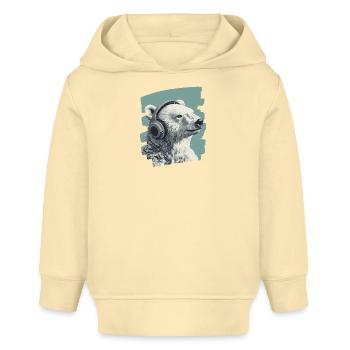 Polar bear - Baby Organic Hoodie by Stanley/Stella - cream - Front