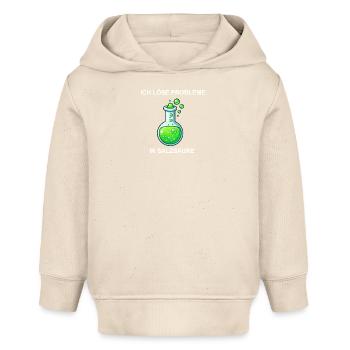 Chimie Erlenmeyer flacon drôle de dicton acide chlorhydrique - Sweat à capuche bébé bio Stanley/Stella - écru doux - Devant