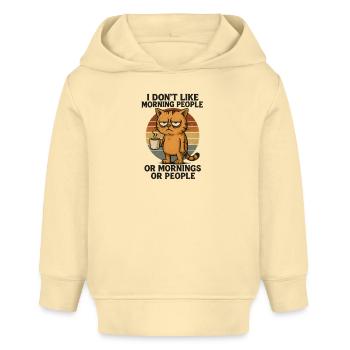 Je déteste les gens du matin et les matins et les gens - Sweat à capuche bébé bio Stanley/Stella - crème - Devant