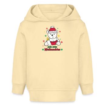 Ma première idée de cadeau de Noël pour bébé - Sweat à capuche bébé bio Stanley/Stella - crème - Devant