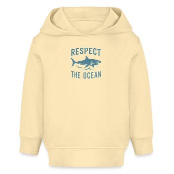Respect The Ocean Vintage Shark Conservation - Baby Organic Hoodie Baby Cruiser von Stanley/Stella - Creme - Vorne