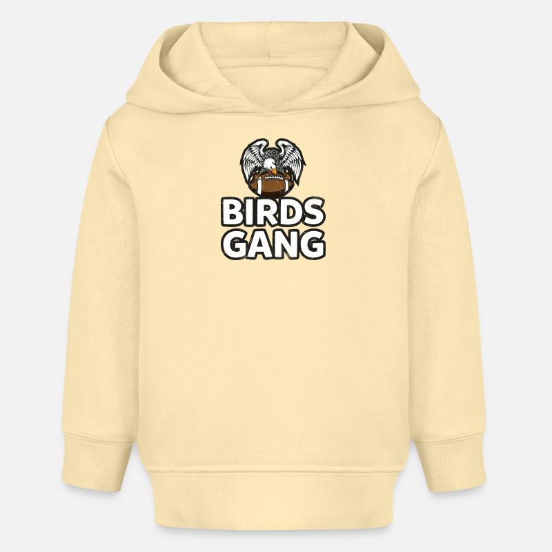 Les Eagles partent - Sweat à capuche bébé bio Stanley/Stella - crème