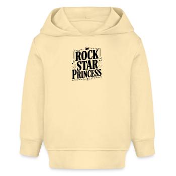 Princesse Rock Star - Sweat à capuche bébé bio Stanley/Stella - crème - Devant