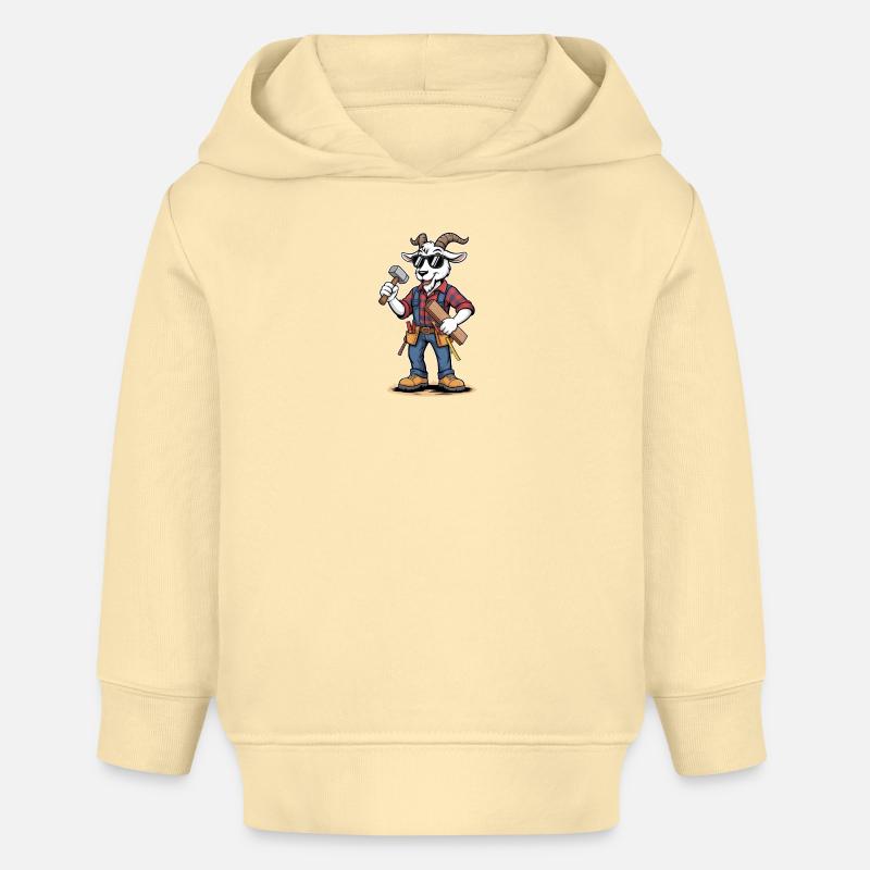 Charpentier Chouc Artisan Charpentier - Sweat à capuche bébé bio Stanley/Stella - crème