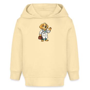 Tierarzt Hund Cartoon - Baby Organic Hoodie Baby Cruiser von Stanley/Stella - Creme - Vorne