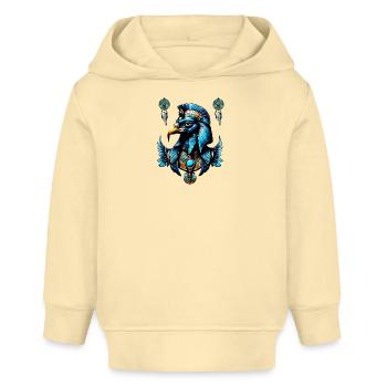 Horus, le dieu faucon égyptien. - Sweat à capuche bébé bio Stanley/Stella - crème - Devant