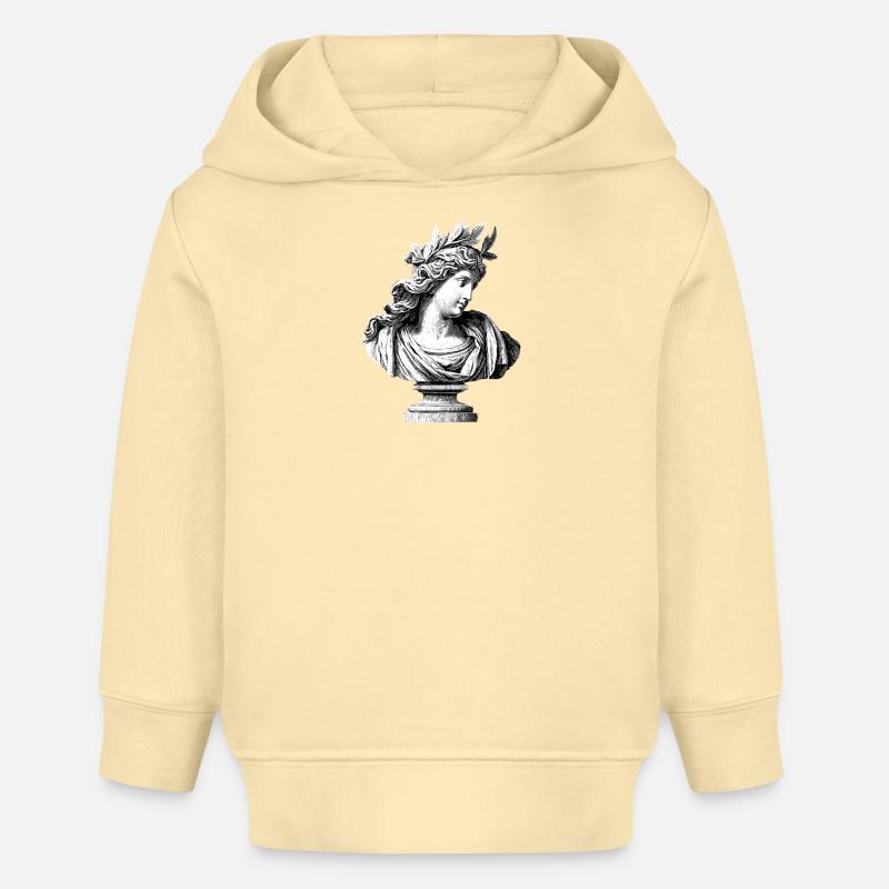 Buste antique déesse – Gravure classique - Sweat à capuche bébé bio Stanley/Stella - crème
