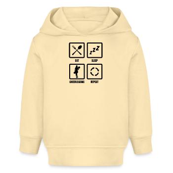 Numéro de cheerleading - Sweat à capuche bébé bio Stanley/Stella - crème - Devant