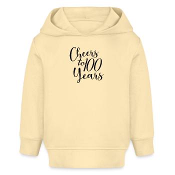 Vive le 100e anniversaire de 100 ans - Sweat à capuche bébé bio Stanley/Stella - crème - Devant