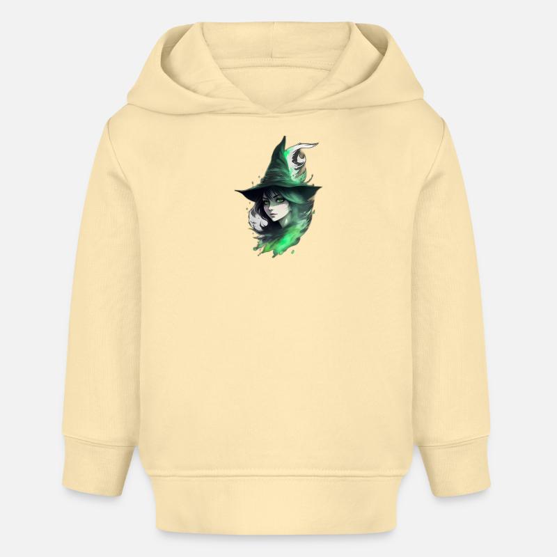 Sorcière - Sweat à capuche bébé bio Stanley/Stella - crème