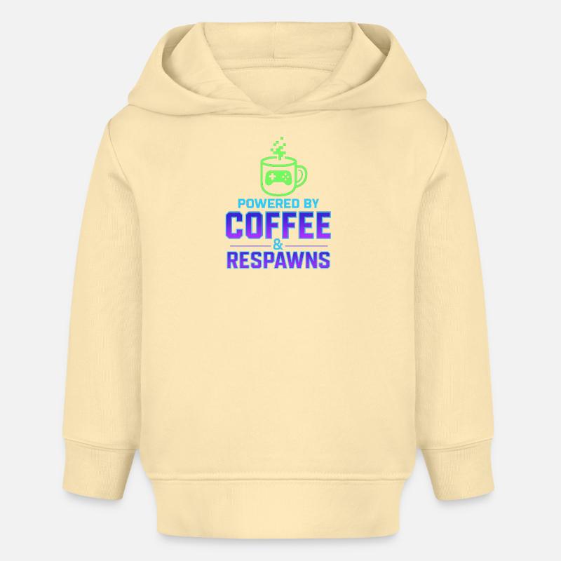 Propulsé par le café et les réapparitions - Sweat à capuche bébé bio Stanley/Stella - crème