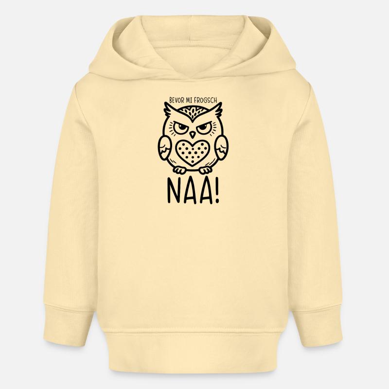 OWL - Avant mi frogsch - NAA ! - Sweat à capuche bébé bio Stanley/Stella - crème