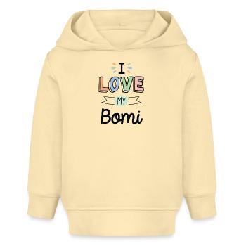 J’adore mon Bomi - Sweat à capuche bébé bio Stanley/Stella - crème - Devant