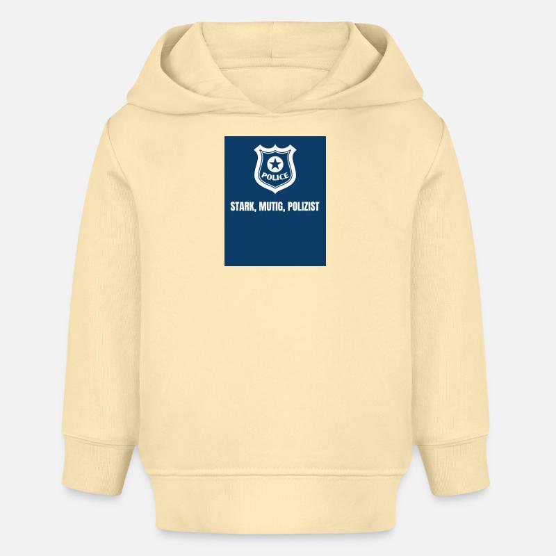 T-Shirt Police - Sweat à capuche bébé bio Stanley/Stella - crème
