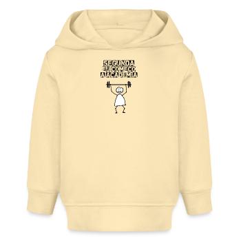 Segunda eu começo a academia - Sweat à capuche bébé bio Stanley/Stella - crème - Devant