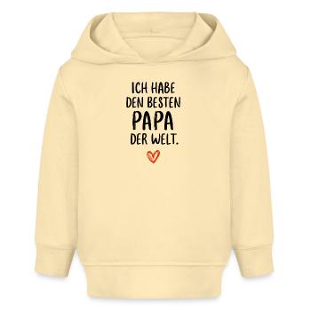 Bester Papa der Welt - Baby Organic Hoodie Baby Cruiser von Stanley/Stella - Creme - Vorne