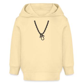 Baby Kette Schnuller Nuckel Nuk - Baby Organic Hoodie Baby Cruiser von Stanley/Stella - Creme - Vorne