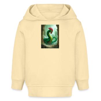 Basilic à tête de coq et pétrifiant mortel - Sweat à capuche bébé bio Stanley/Stella - crème - Devant