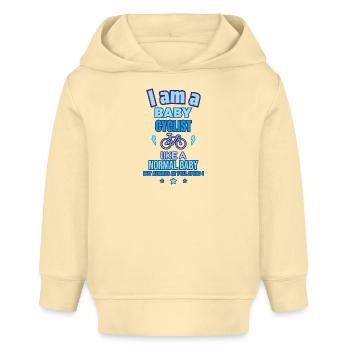 Baby Radfahrer Geburt Geschenk Lustig - Baby Organic Hoodie Baby Cruiser von Stanley/Stella - Creme - Vorne