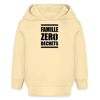 Famille Zero Dechets - Sweat à capuche bébé bio Stanley/Stella - crème - Devant