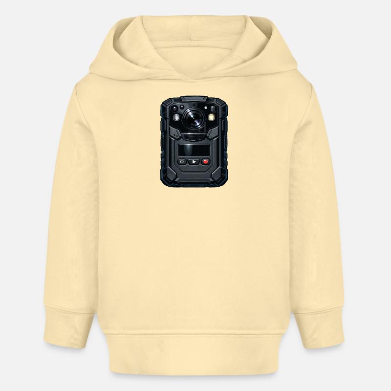 Illustration de caméra d’action robuste - Sweat à capuche bébé bio Stanley/Stella - crème