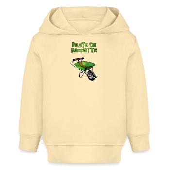 wheelbarrow driver - Baby Organic Hoodie by Stanley/Stella - cream - Front