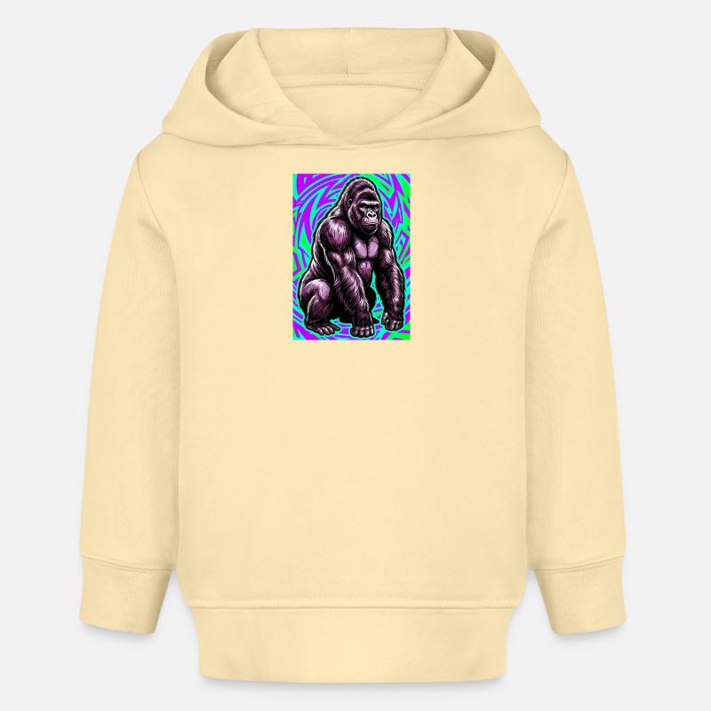 gorille - Sweat à capuche bébé bio Stanley/Stella - crème