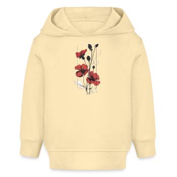 Fleurs élégantes - Sweat à capuche bébé bio Stanley/Stella - crème - Devant