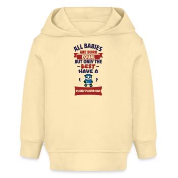 Baby Papa Rugby Spieler Baby Shower Geschenk - Baby Organic Hoodie Baby Cruiser von Stanley/Stella - Creme - Vorne