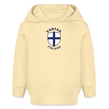 Vantaa-Schild Finnlands - Baby Organic Hoodie Baby Cruiser von Stanley/Stella - Creme - Vorne