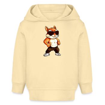 Cool chipmunk - Baby Organic Hoodie by Stanley/Stella - cream - Front