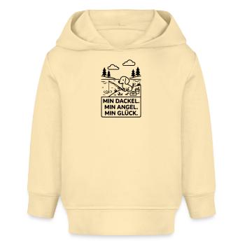 Dackel Angel Glück - Baby Organic Hoodie Baby Cruiser von Stanley/Stella - Creme - Vorne