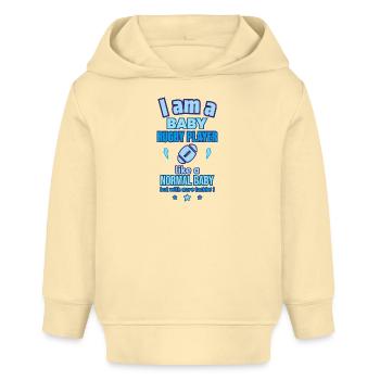 Baby Rugby Spieler Geburt Geschenk - Baby Organic Hoodie Baby Cruiser von Stanley/Stella - Creme - Vorne