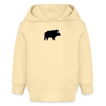 Angstschwitzendes Wildschwein - Baby Organic Hoodie Baby Cruiser von Stanley/Stella - Creme - Vorne