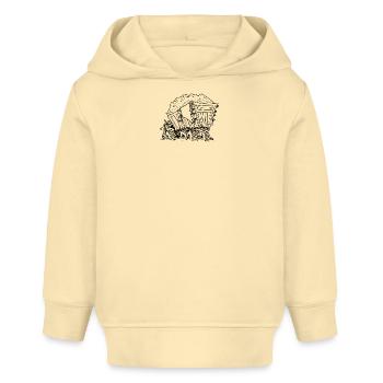 0956 Sattelzug SAND - Baby Organic Hoodie Baby Cruiser von Stanley/Stella - Creme - Vorne