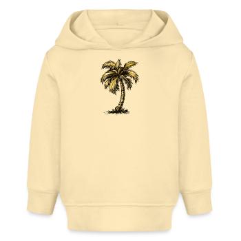Palm Tree Beach - Baby Organic Hoodie by Stanley/Stella - cream - Front
