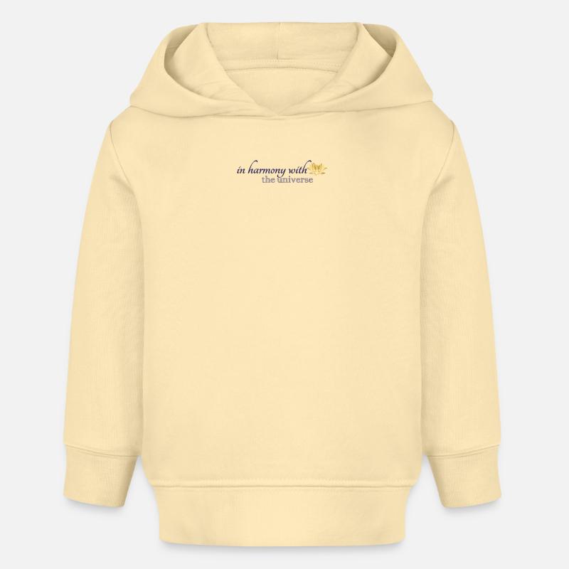 en harmonie avec l’univers - Sweat à capuche bébé bio Stanley/Stella - crème